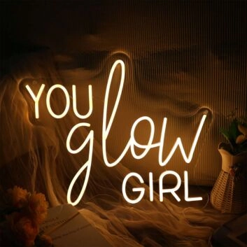 You Glow Girl Yellow Neon LED Sign