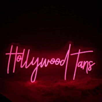 Hollywood Fans Pink Neon Sign