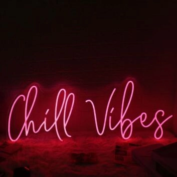 Chill Vibes Red Custom Neon Sign