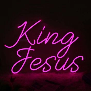 King Jesus Pink Custom Neon Sign
