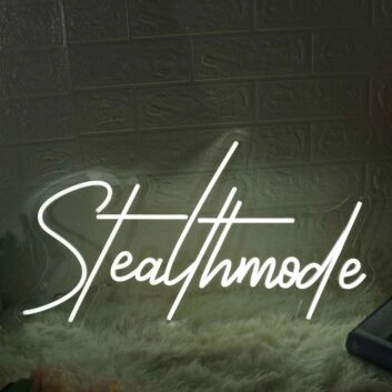 Stealthmode White Neon Sign