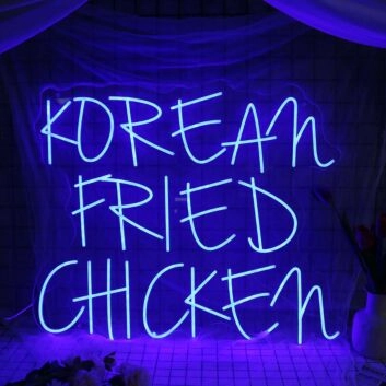 KOREAN FRIED CHICKEN Blue Neon Sign