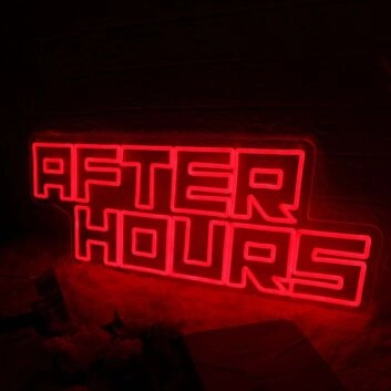 AFTER HOURS Red Neon Sign