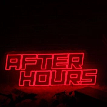 AFTER HOURS Red Neon Sign