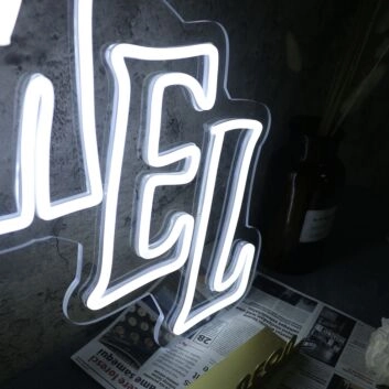 CARMEL White Neon Sign