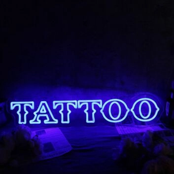 TATTO Blue Custom Neon Sign