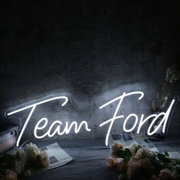 Team Ford White Neon Sign
