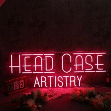 Head Case Artistry Red Neon Sign