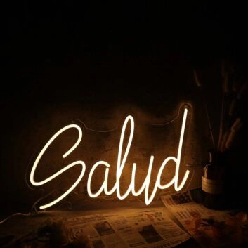 Salud Yellow Neon Sign