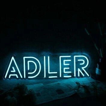 ADLER Blue Name Neon Sign