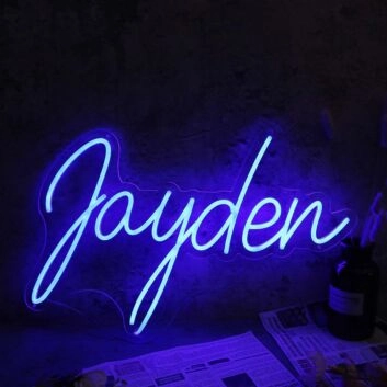 Jayden Blue Neon Sign