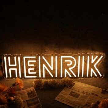HENRIK Yellow Neon Sign