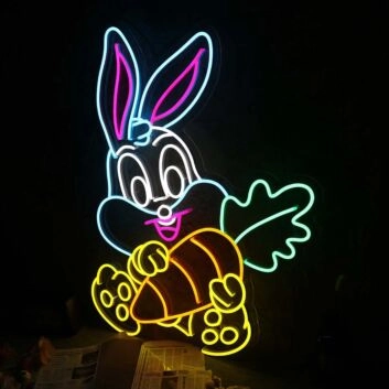Cute Bunny Rabbit Neon Sign
