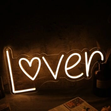 Lover Yellow Custom Neon Sign