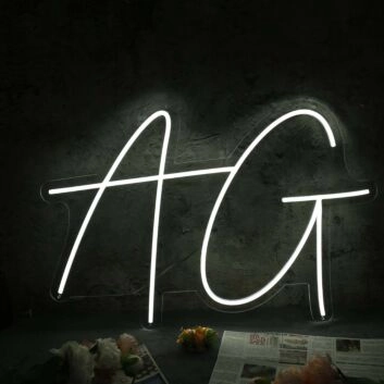 AG White Neon Sign