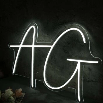 AG White Neon Sign