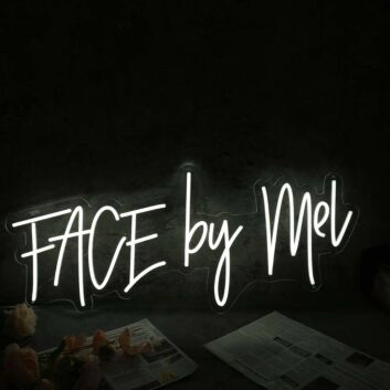 Face By Mel White Neon Sign