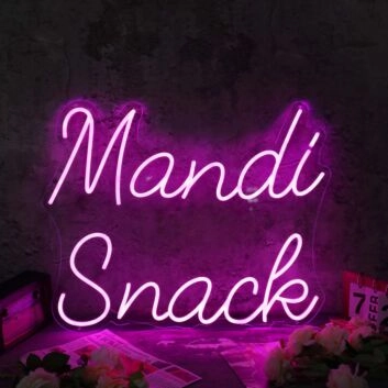 Mandi Snack Purple Neon Sign