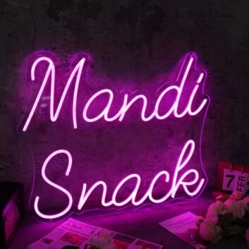 Mandi Snack Purple Neon Sign