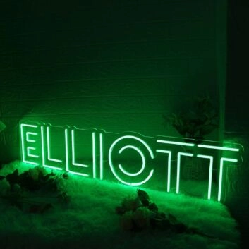 ELLIOTT Green Neon Sign