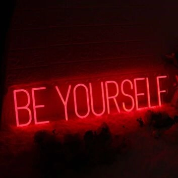 Be Yourself Red Custom Neon Sign