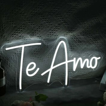 Te Amo White Neon Sign