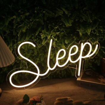 Sleep Yellow Custom Neon Sign