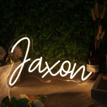 Jaxon Yellow Name Neon Sign