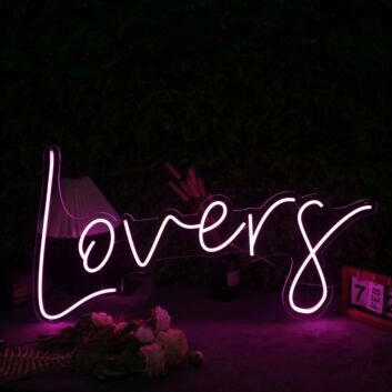 Lovers Purple Neon Sign