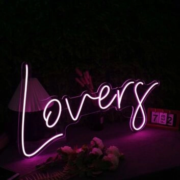 Lovers Purple Neon Sign