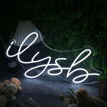 Ilysh White Neon Sign