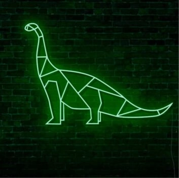 Brontosaurus Dinosaur LED Neon Sign