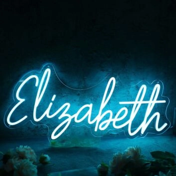 Elisabeth Blue Neon Sign