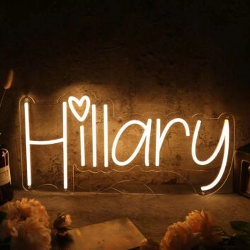 Hillary Yellow Neon Sign