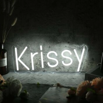 Krissy White Neon Sign