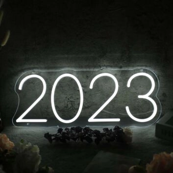 2023 White Neon Sign
