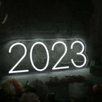 2023 White Neon Sign