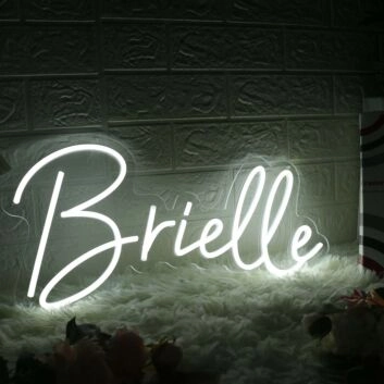 Brielle White Neon Sign