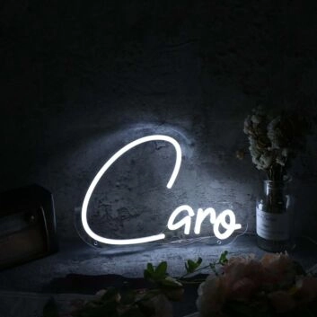 Caro White Neon Sign