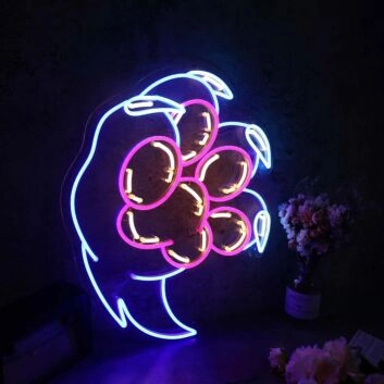 Bear Claw Custom Neon Sign
