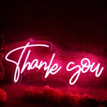 Thank You Red Neon Sign