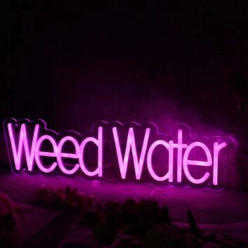 Weed Water Purple Custom Neon Sign