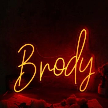 Brody Orange Neon Sign