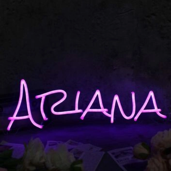 Ariana Purple Name Neon Sign