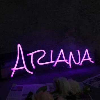Ariana Purple Name Neon Sign