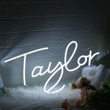Taylor White Name Neon Sign