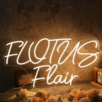 Flotus Flair Yellow Neon Sign