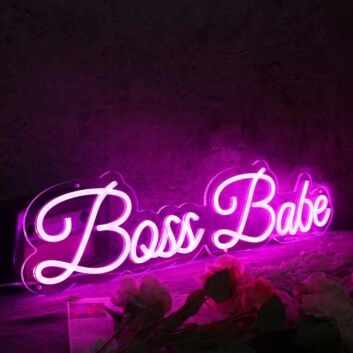 Boss Babe Purple Neon Sign