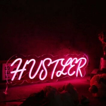Hustler Red Custom Neon Sign