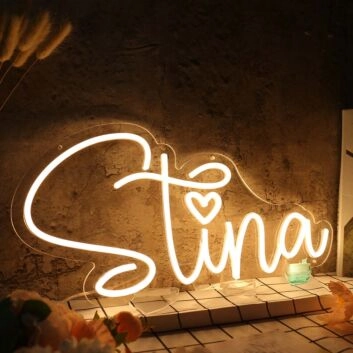 Stina Yellow Neon Sign
